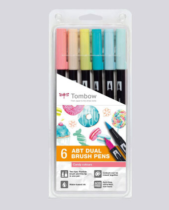 ABT Dual Brush Pen Tombow - Candy Colours Set 6St