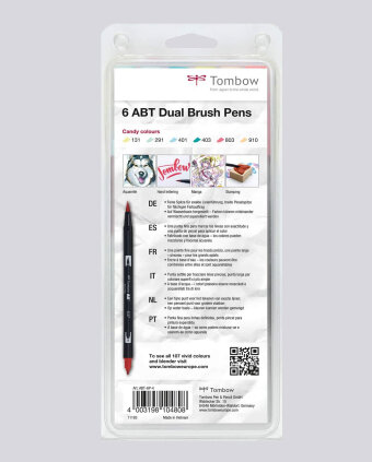 ABT Dual Brush Pen Tombow - Candy Colours Set 6pc