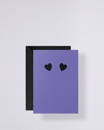 Grußkarte mit schwarzem Umschlag - Give Me Your Heart