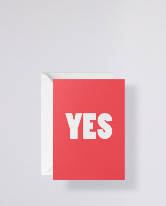Grußkarte mit weißem Umschlag - Yes