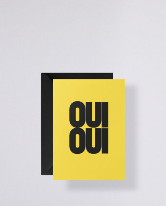 Greeting Card with black envelope - Oui Oui