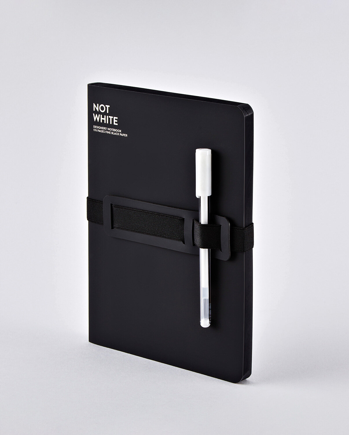 Nuuna Not White L Light Recycled Leather Cover Notebook Black