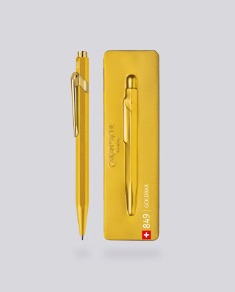 Kugelschreiber Caran dAche 849 - Goldbar Edition mit Etui