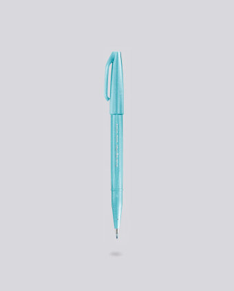 Brush Sign Pen Faserschreiber Pentel - SES15C S2X Hellblau